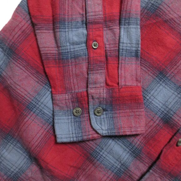 NWT EDDIE BAUER mens BRISTOL FLANNEL burgundy PLAID long sleeve WESTERN size XXL - Picture 7 of 9